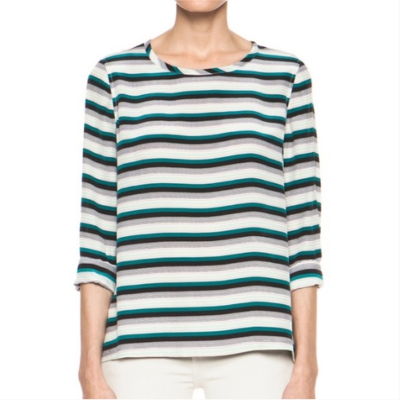 Equipment Tops - Equipment Liam Joelle Silk Stripe Long Sleeve Top
